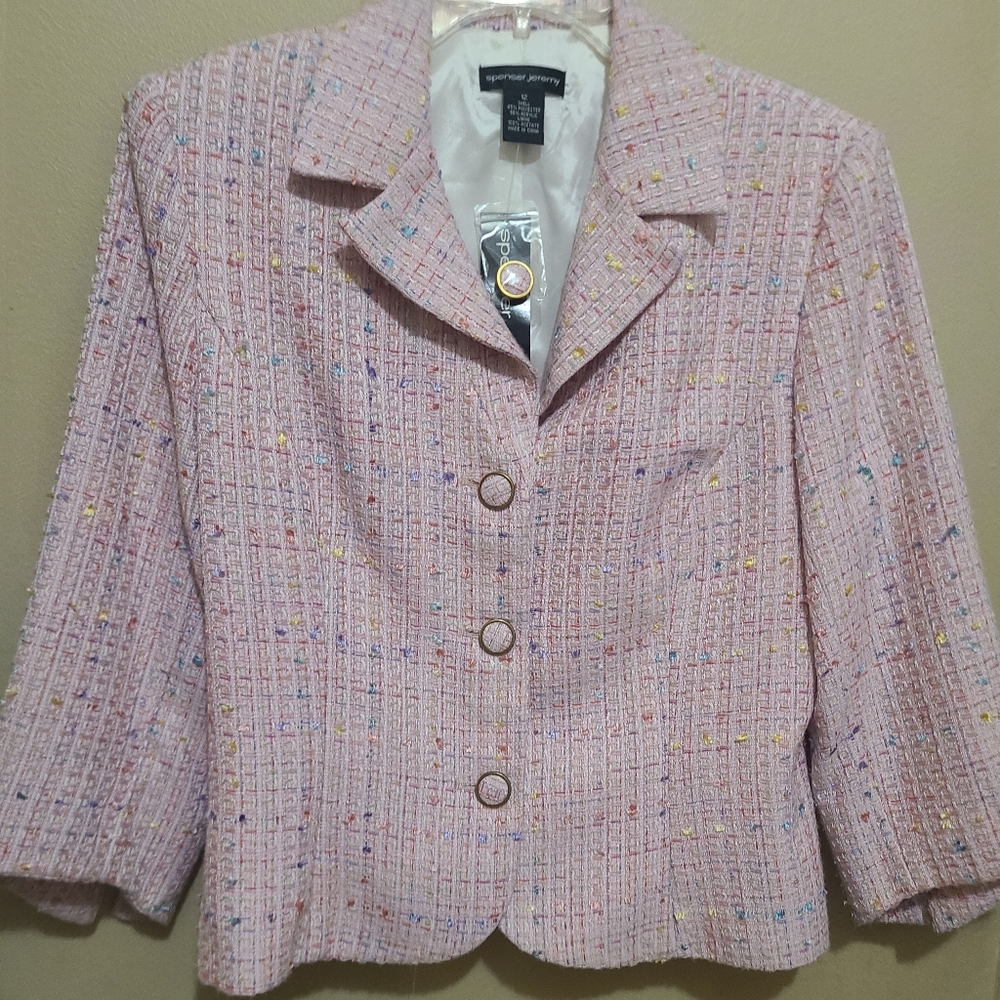 Spenser Jeremy Pink Tweed Blazer